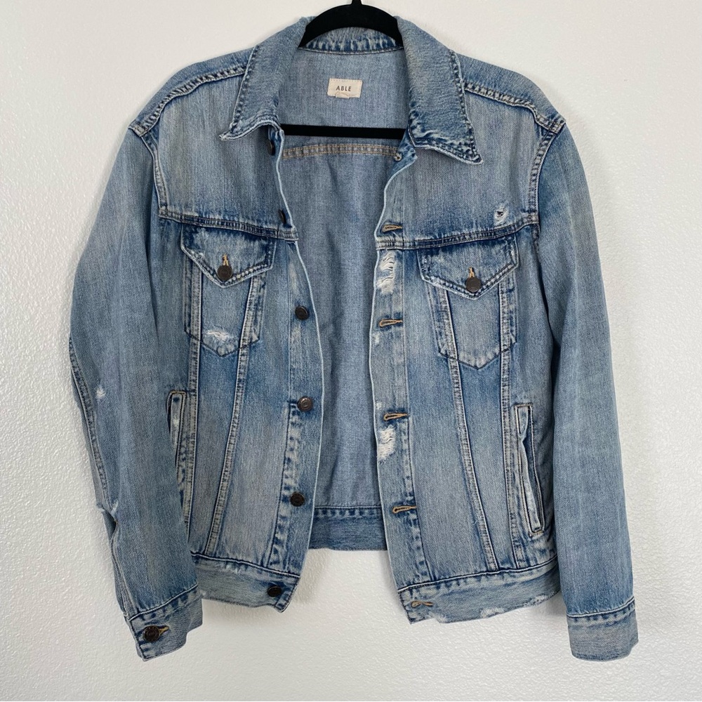 ABLE Jean Jacket Woman’s Classic Light Blue Medium